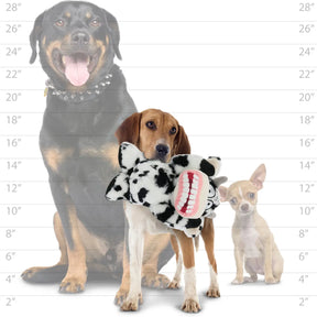 Tuffy Dog Toys - Mighty Angry Animals Cow Plush Squeaky Dog Toy