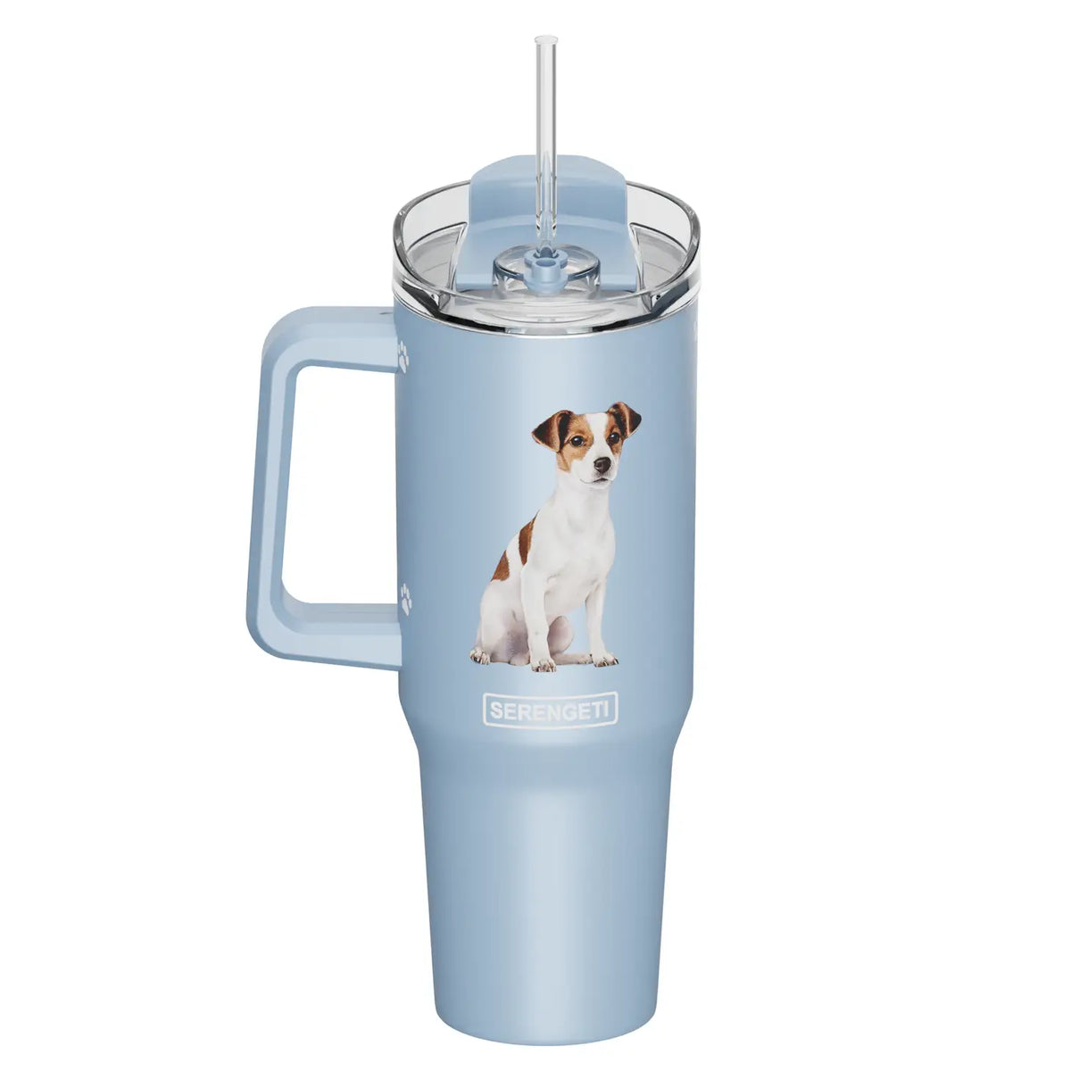 E & S Imports - Tumbler with Handle & Straw Jack Russell Terrier