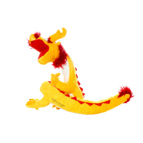 Tuffy Dog Toys - Mighty Dragon Yellow Plush Squeaky Dog Toy