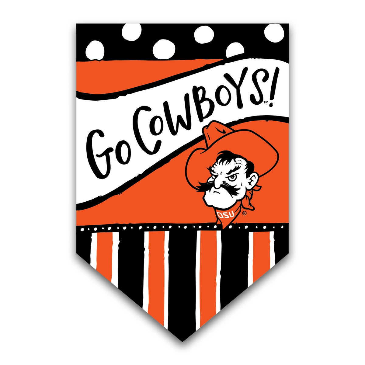 Magnolia Lane - Collegiate Dots & Stripes Garden Flag