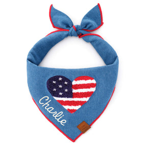 The Foggy Dog - Bandana Dog Americana Applique