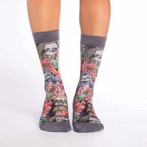 Good Luck Sock - Floral Sloths