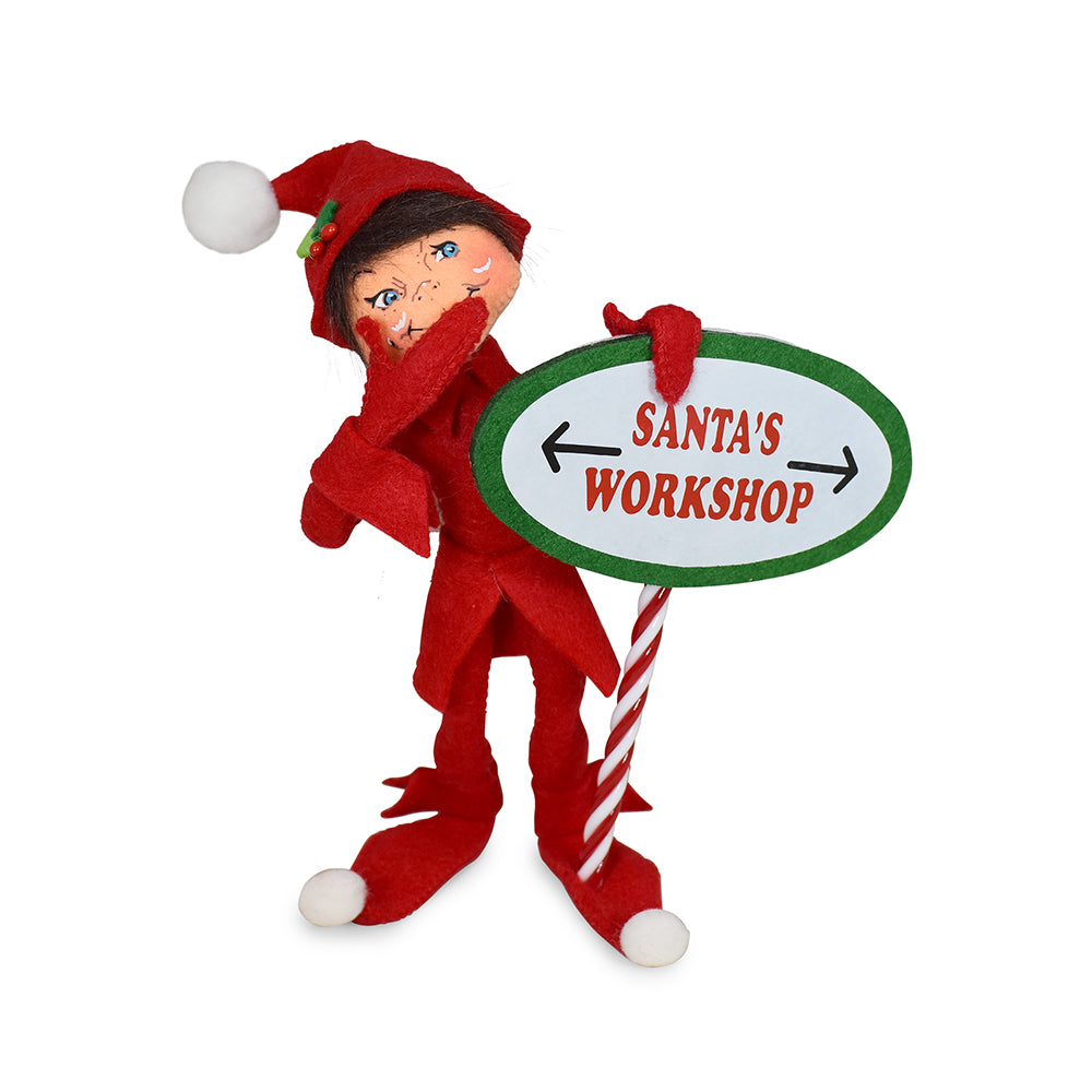 Annalee Dolls - Naughty Santa's Workshop Elf 9"