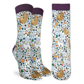 Good Luck Sock - Floral Llamas