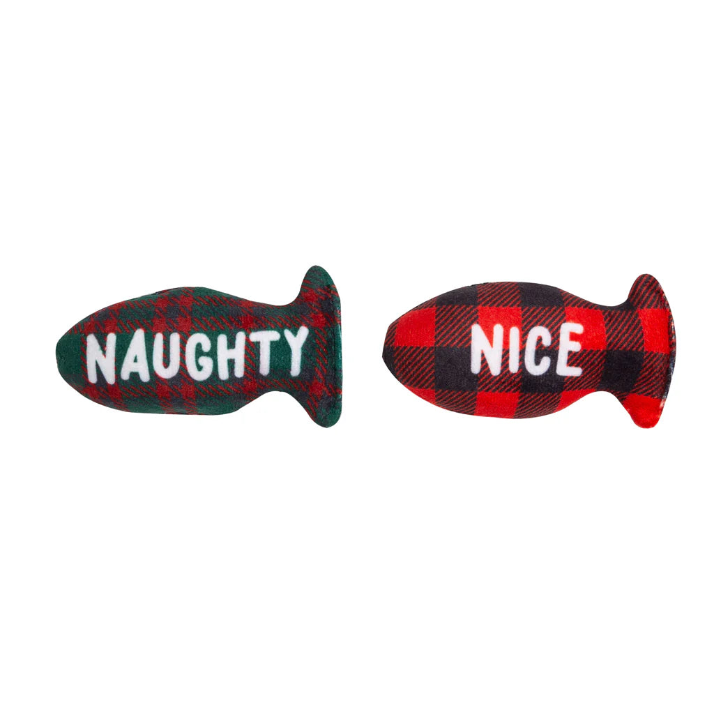 Pearhead - Holiday Naughty & Nice Fish Cat Toys