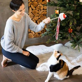 Pearhead - Holiday Santa Head Teaser Cat Toy