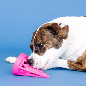 Petshop by Fringe Studio - You Cone Do It! Hot Pink Rubber Dog Toy