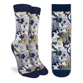 Good Luck Sock - Wine & Cats