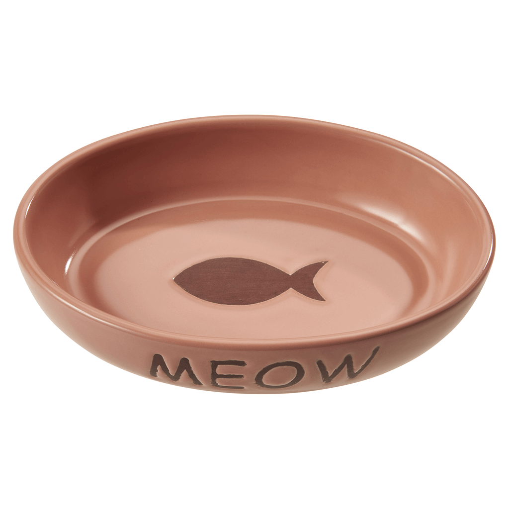 Ethical Pet Products - Portofino Cat Dish Oval Ceramic With Meow & Fish