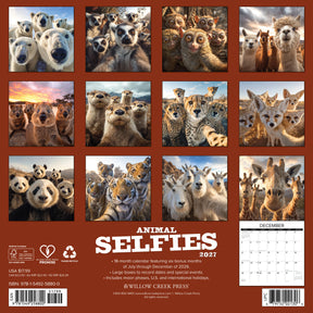 Willow Creek Press - 2027 Animal Selfies Calendar