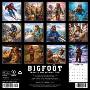 Willow Creek Press - 2027 Bigfoot Travels The World Calendar