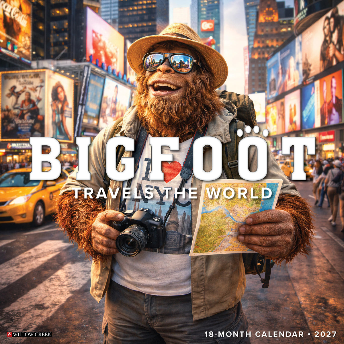 Willow Creek Press - 2027 Bigfoot Travels The World Calendar