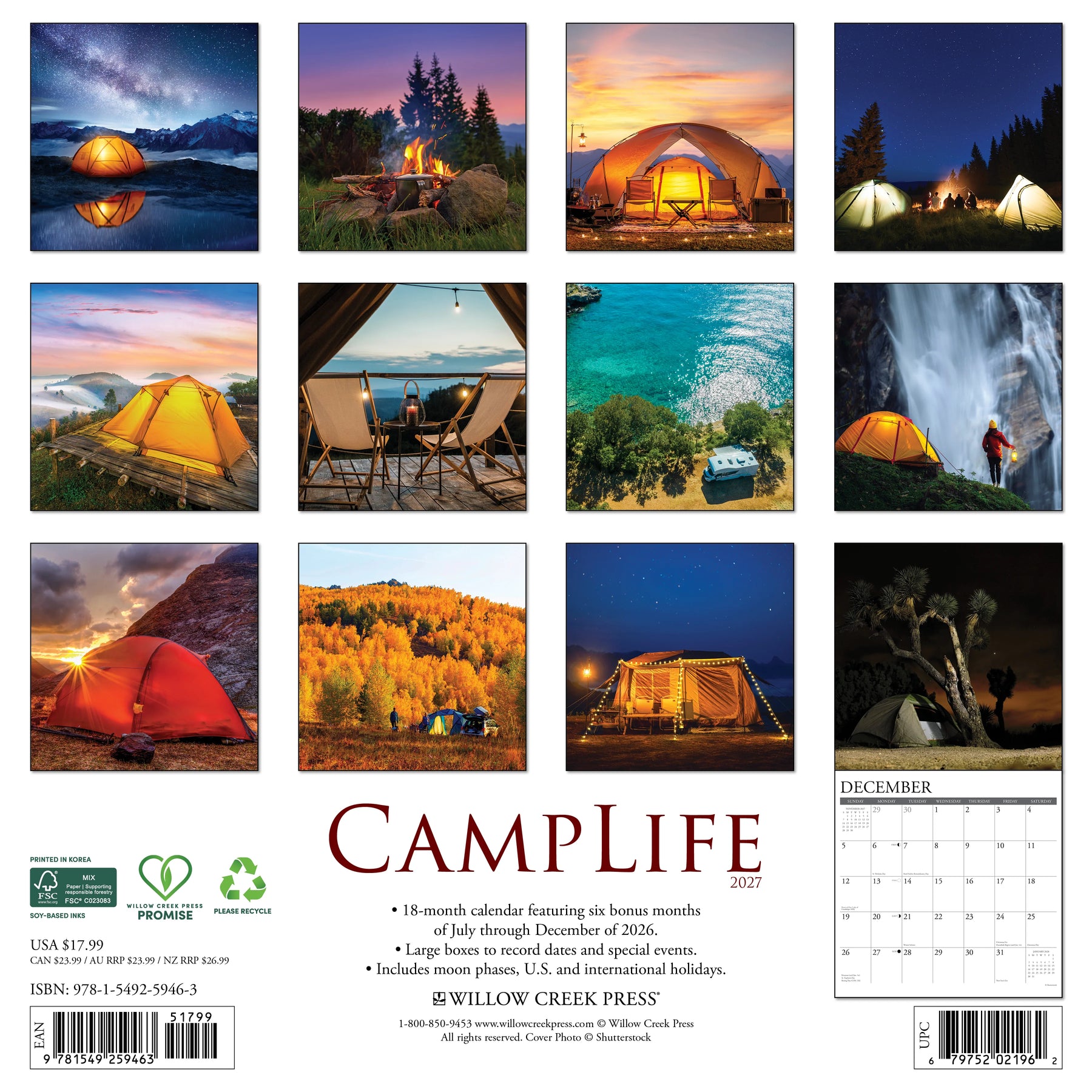 Willow Creek Press - 2027 Camplife Calendar