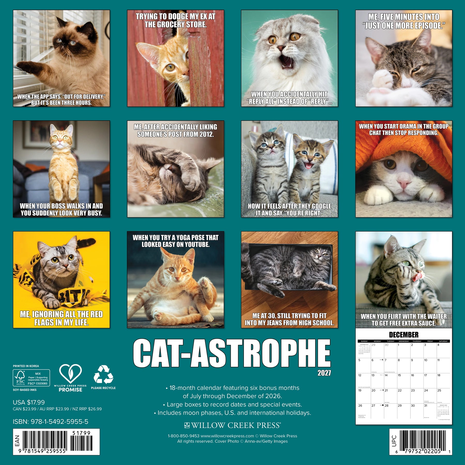 Willow Creek Press - 2027 Cat-Astrophe Calendar