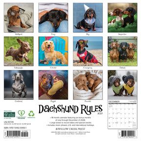 Willow Creek Press - 2027 Dachshund Rules Calendar