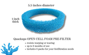 Quackups - Replacement Foam Pre-Filters for Bubbler Bird Bath