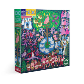 eeBoo - 12 Days of Christmas 1000 Piece Puzzle
