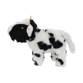 Tuffy Dog Toys - Mighty Jr Farm Cow Plush Squeaky Dog Toy