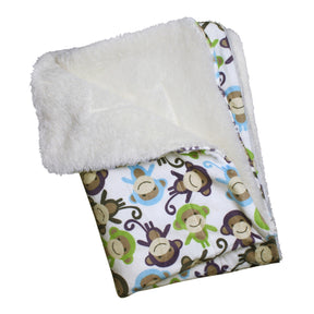 Klippo Pet - Blanket Monkey Double Layered Ultra Soft Minky Plush