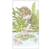 Mary Lake Thompson - Towel Koi Cat Flour Sack Towel