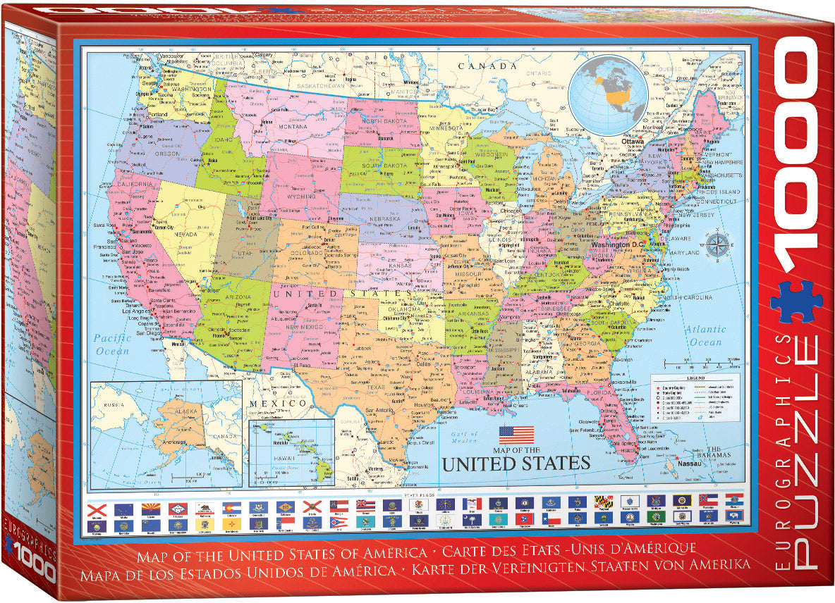 Eurographics Puzzles - Puzzle Map of USA