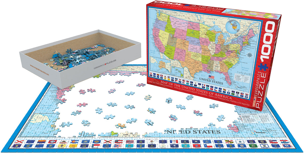 Eurographics Puzzles - Puzzle Map of USA