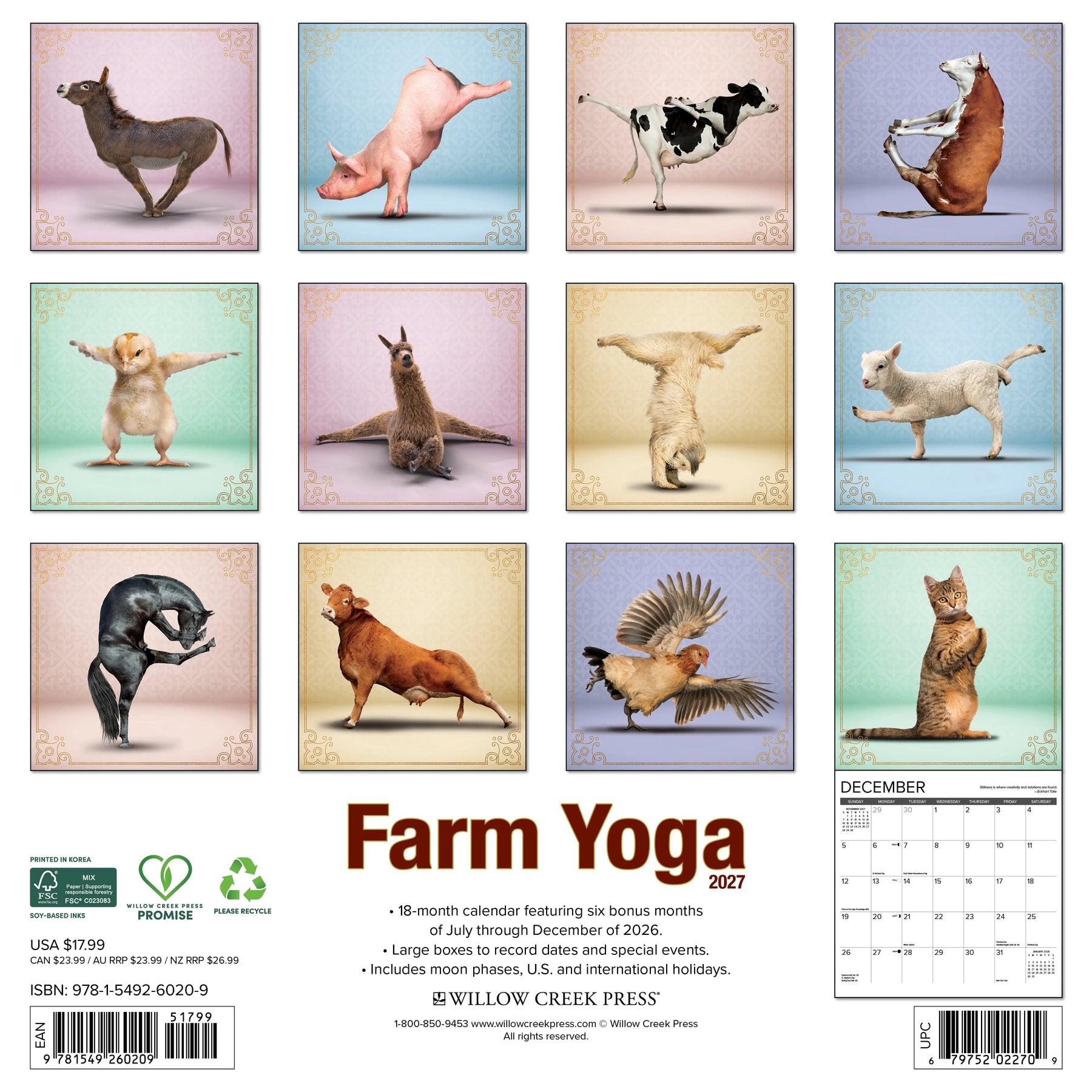 Willow Creek Press - 2027 Farm Yoga Calendar
