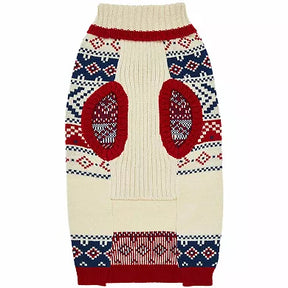 Blueberry Pet - Creamy White | Nordic Fair Isle Christmas Dog Sweater