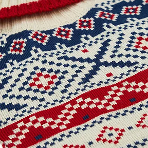 Blueberry Pet - Creamy White | Nordic Fair Isle Christmas Dog Sweater