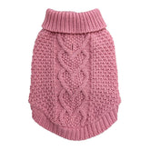 Ethical Pet Products - Sweater Chunky Heart Knit w/ Foldover Collar Pink