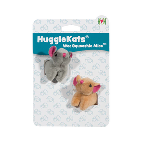HuggleKats - Wee Squooshie Mice Plush With Pink Ears And Nose
