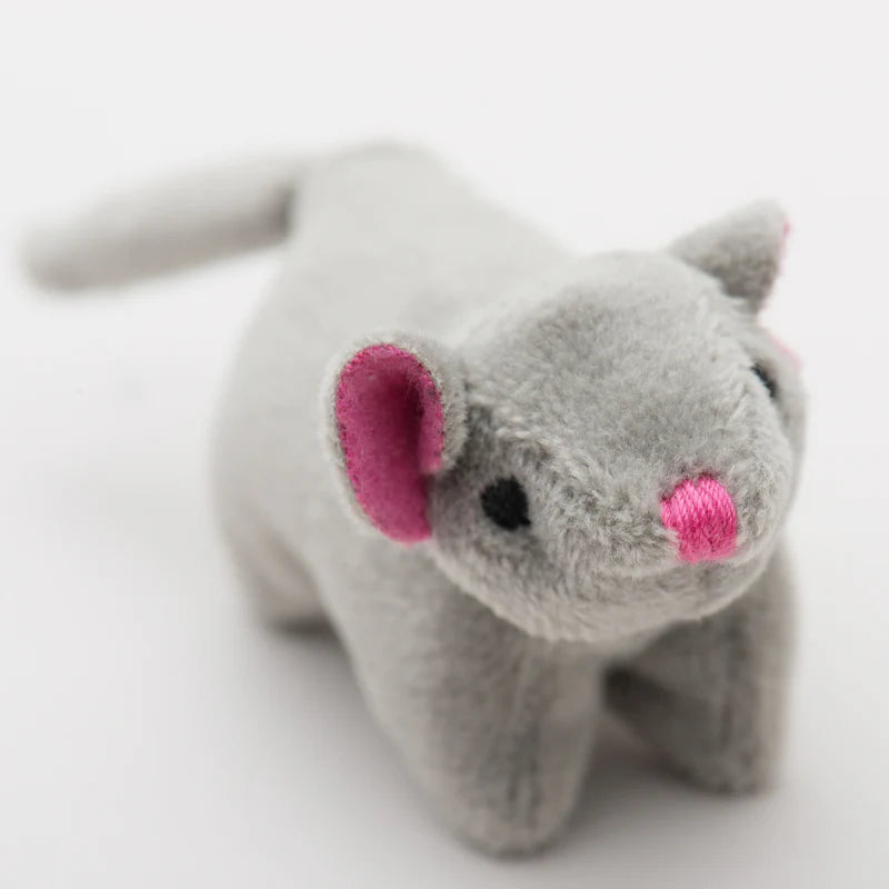 HuggleKats - Wee Squooshie Mice Plush With Pink Ears And Nose