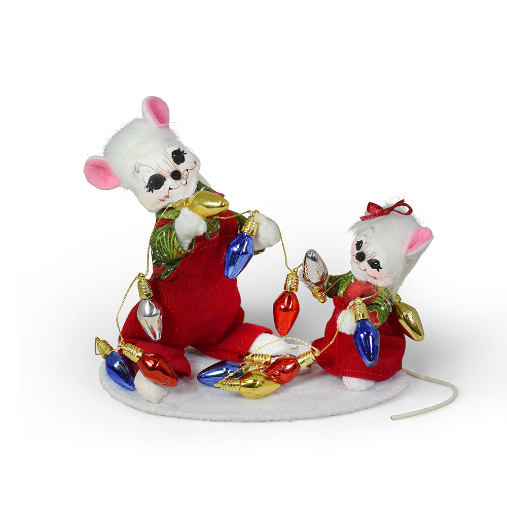 Annalee Dolls -  Yuletide Mice with Lights