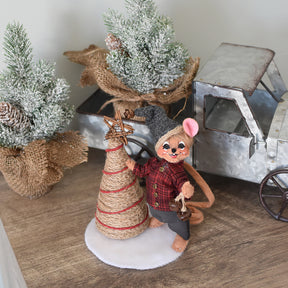 Annalee Dolls -  Plaid & Pine Mouse with Tree