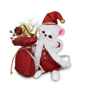 Annalee Dolls - Santa Mouse Crimson & Gold