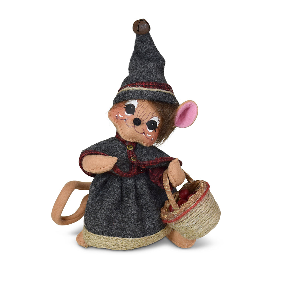 Annalee Dolls -  Plaid & Pine Girl Mouse 6"