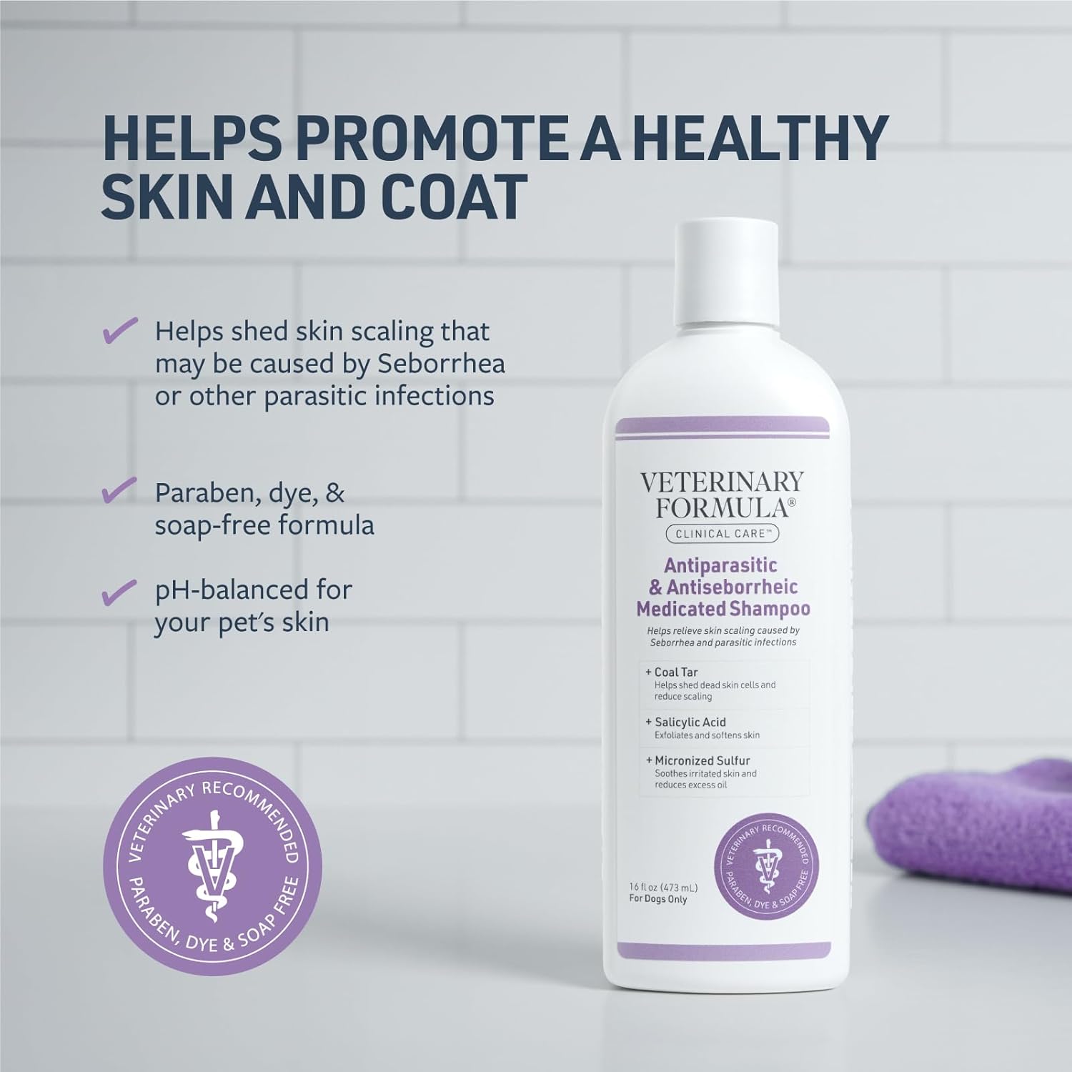 Synergy Labs - Veterinary Formula Antiparasitic & Antiseborrheic Medicated Shampoo - Southern Agriculture 