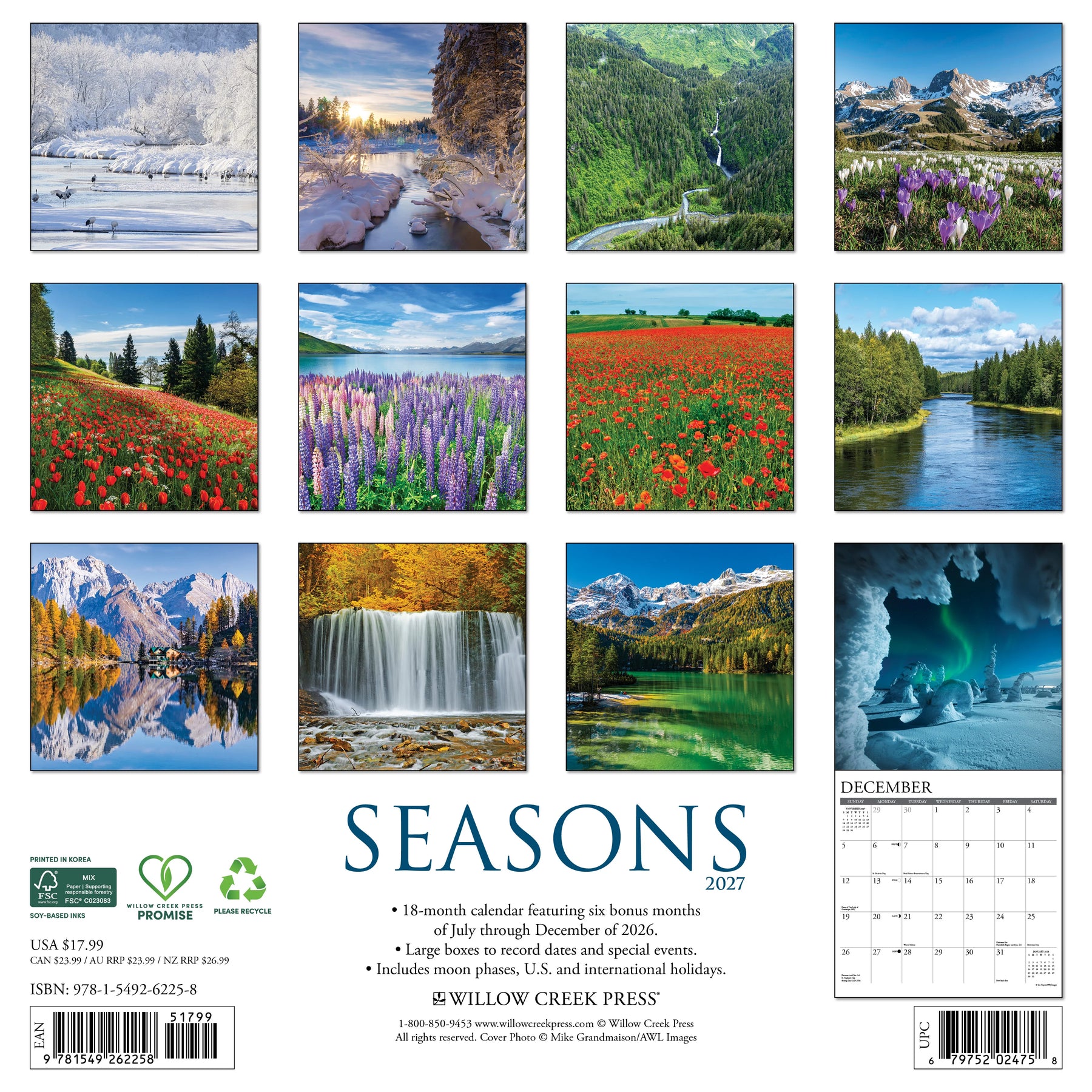 Willow Creek Press - 2027 Seashells Calendar