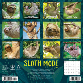 Willow Creek Press - 2027 Sloth Mode Calendar