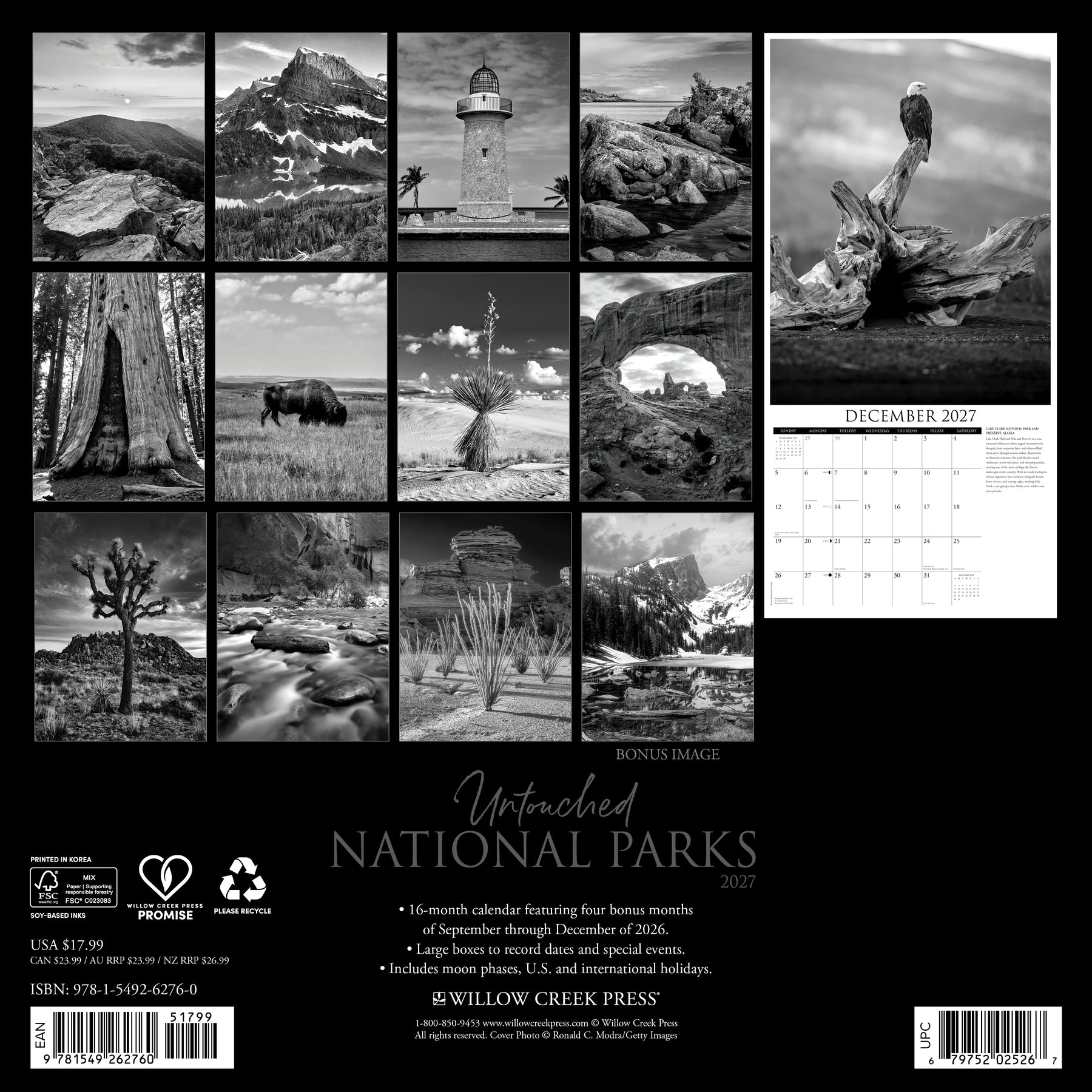 Willow Creek Press - 2027 Untouched National Parks