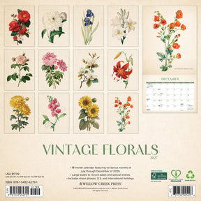 Willow Creek Press - 2027 Vintage Florals Calendar
