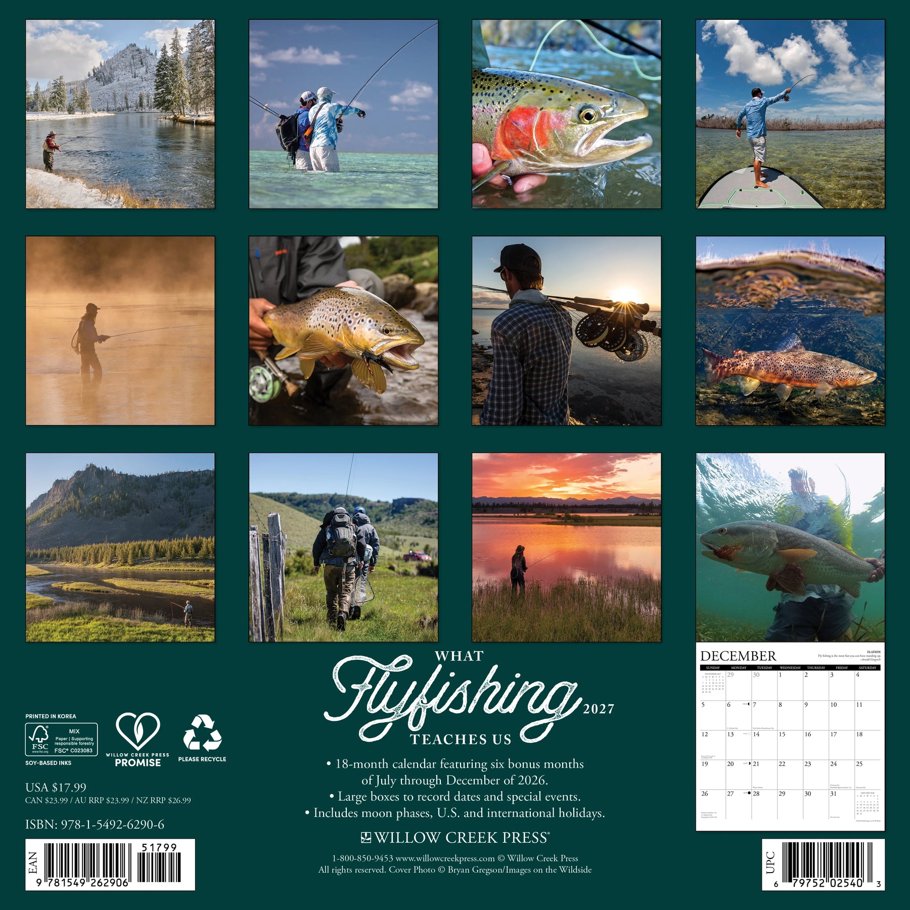 Willow Creek Press - 2027 What Fly Fishing Teaches Us Calendar