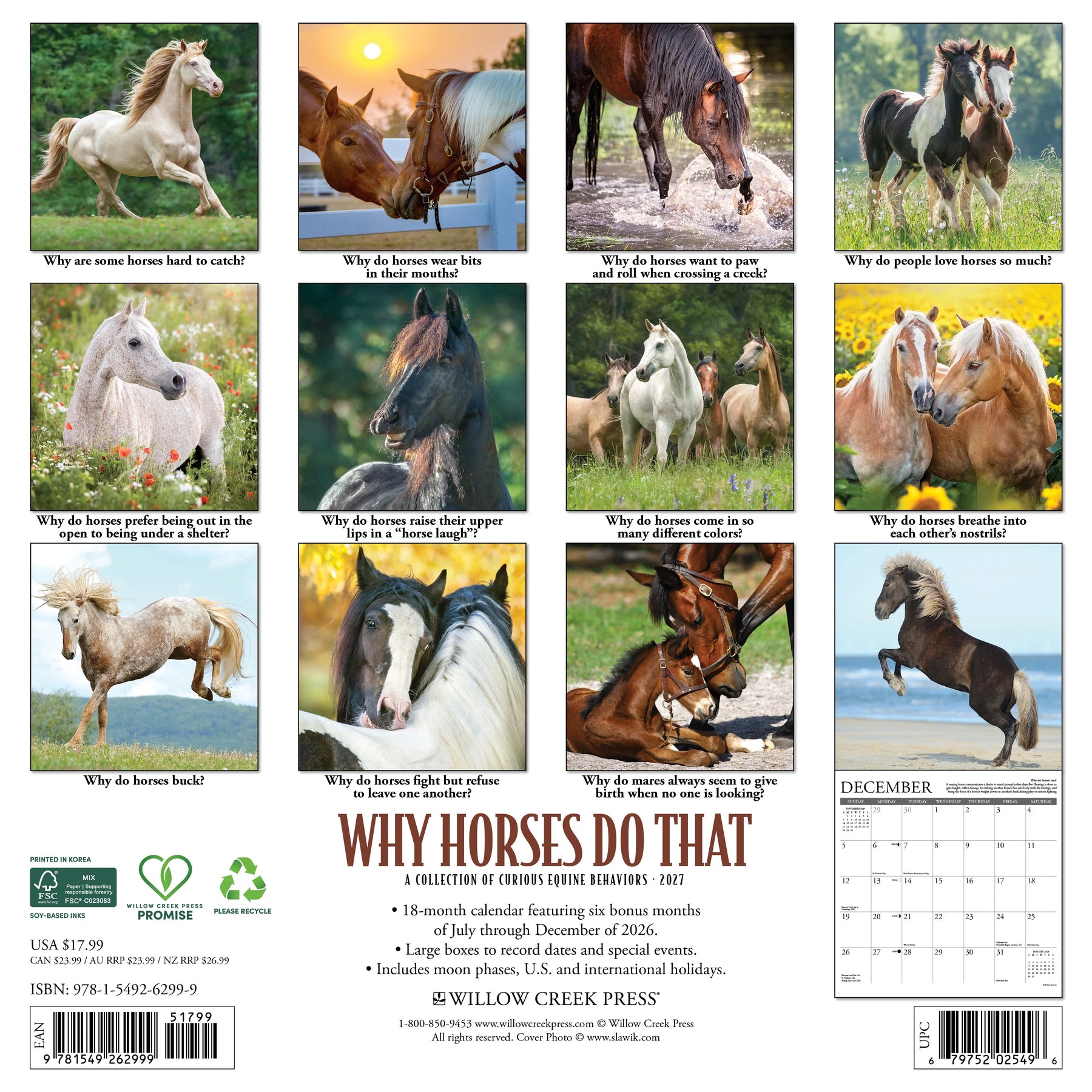 Willow Creek Press - 2027 Why Horses Do That Calendar