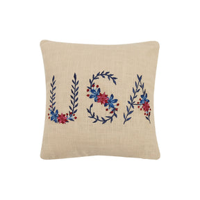 Peking Handicraft - Pillow Embroidered Floral USA