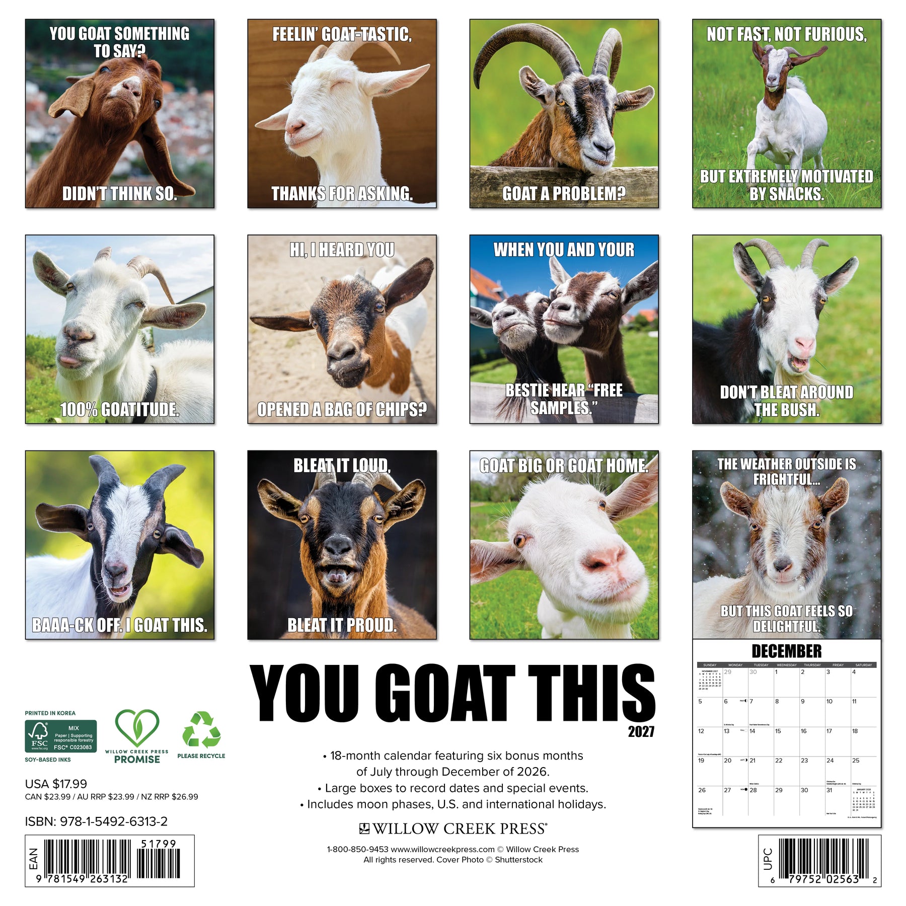 Willow Creek Press - 2027 Sassy Jackassy Calendar