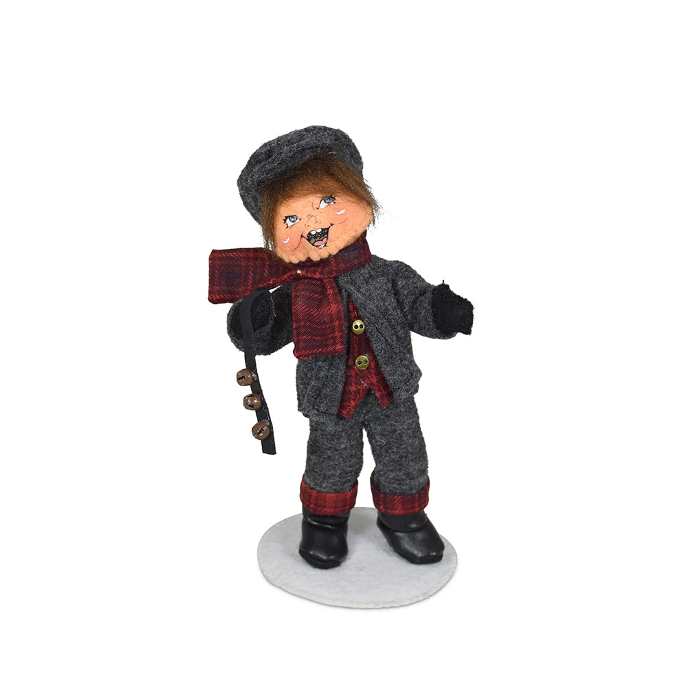 Annalee Dolls -  Plaid & Pine Caroler Kid 5"