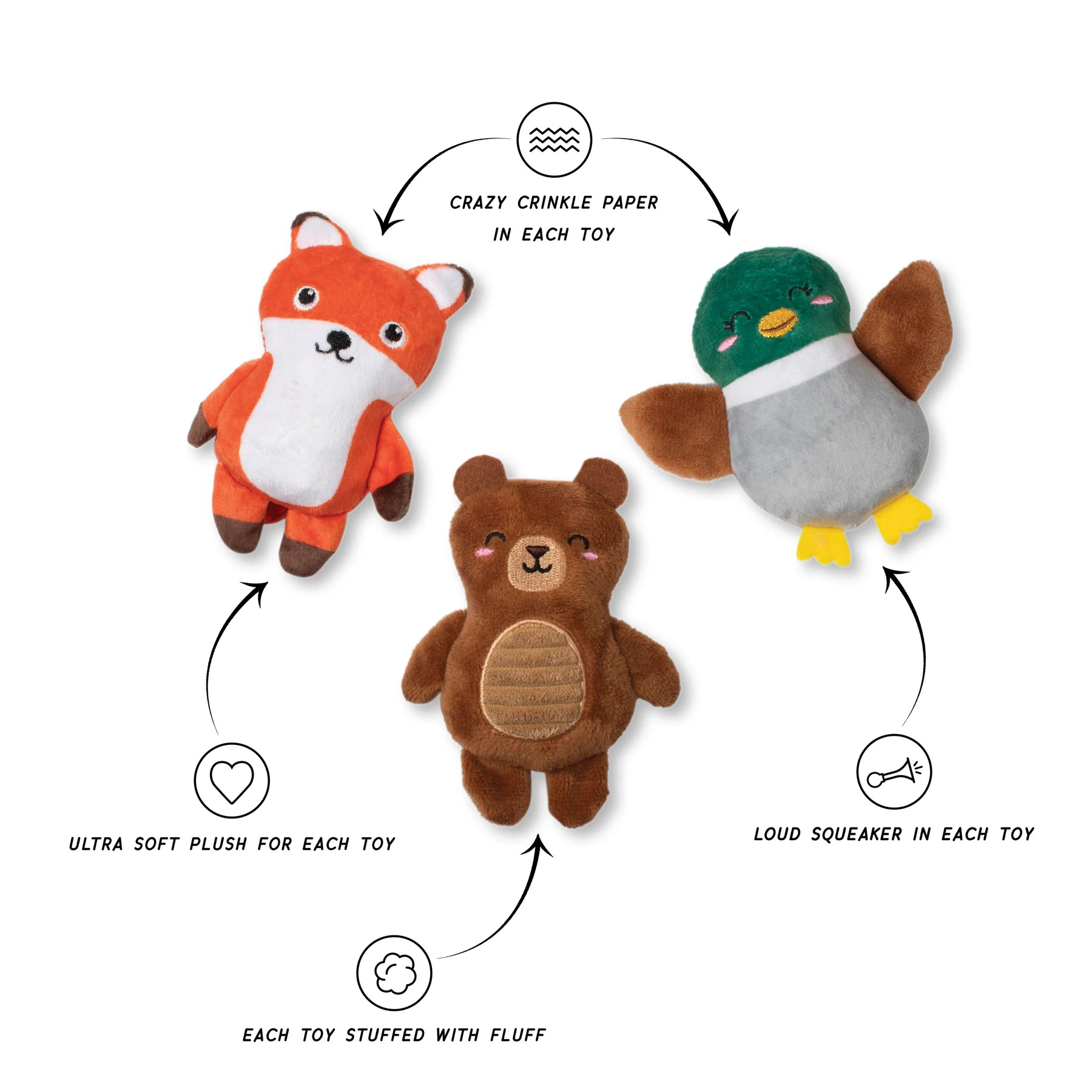 Petshop by Fringe Studio - Dog Toy 3 Piece Chillin' By The Lake