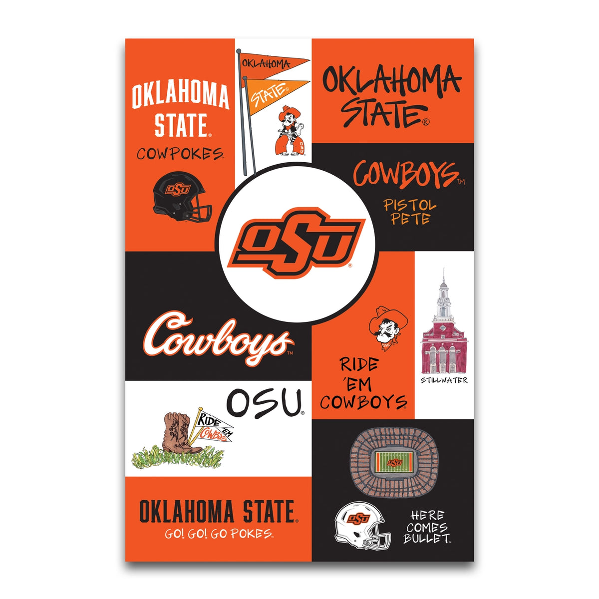 Magnolia Lane - Collegiate Collage Garden Flag