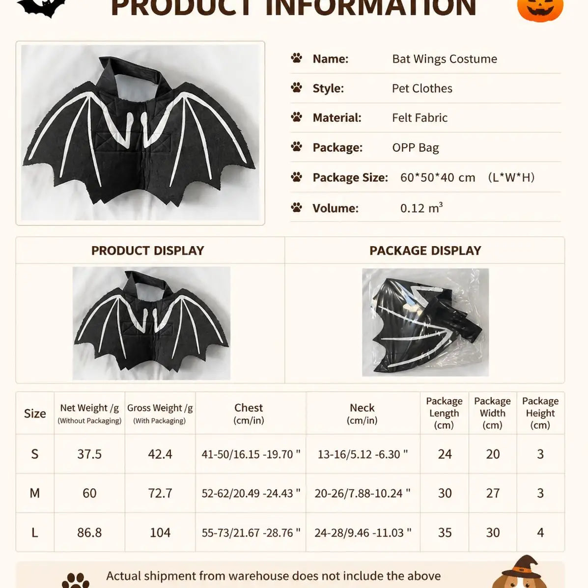 PawPaw Wholesale - Halloween Costume Bat Wings