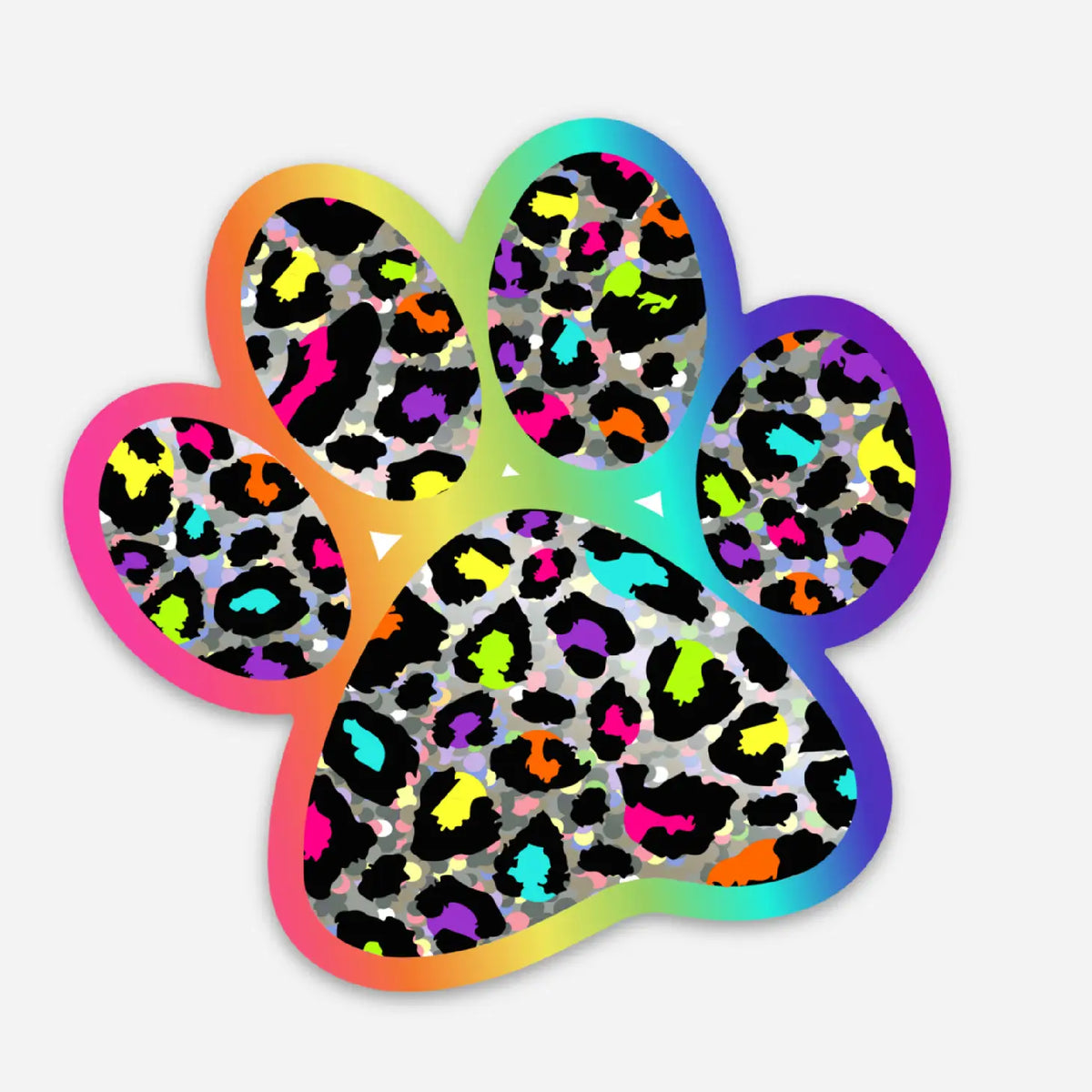 Bad Tags - Glitter Paw Print Sticker